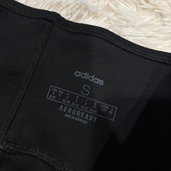 Adidas Women's High Rise 3-Stripes Aeroready black Leggings size small - Picture 6 of 13